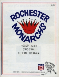 Rochester Monarchs 1973-74 game program
