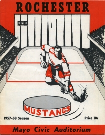 Rochester Mustangs 1957-58 game program