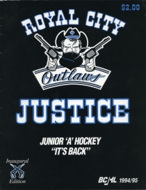 Royal City Outlaws 1994-95 game program