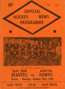 Saint John Beavers 1947-48 game program