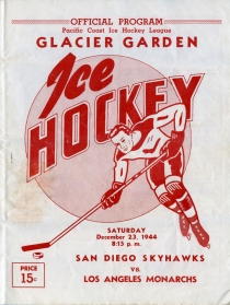 San Diego Skyhawks 1944-45 game program
