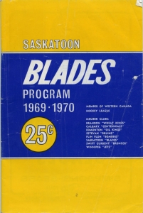 Saskatoon Blades 1969-70 game program