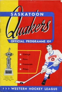Saskatoon Quakers 1952-53 game program