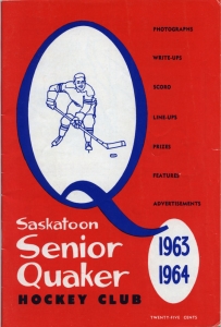 Saskatoon Quakers 1963-64 game program