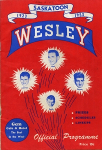 Saskatoon Wesleys 1952-53 game program