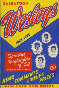 Saskatoon Wesleys 1953-54 game program