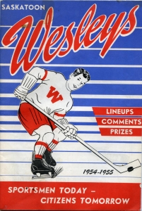 Saskatoon Wesleys 1954-55 game program