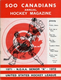 Soo Canadians 1971-72 game program