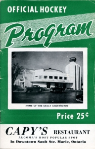 Sault Ste. Marie Greyhounds 1957-58 game program