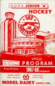 Sault Ste. Marie Greyhounds 1967-68 game program