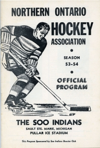 Sault Ste. Marie Indians 1953-54 game program