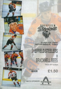 Sheffield Steelers 1993-94 game program