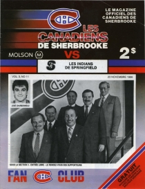 Sherbrooke Canadiens 1986-87 game program