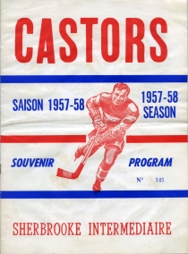 Sherbrooke Castors 1957-58 game program