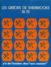 Sherbrooke Castors 1974-75 game program
