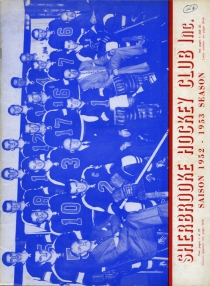 Sherbrooke Saints 1952-53 game program