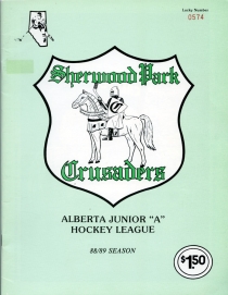 Sherwood Park Crusaders 1988-89 game program