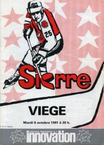 Sierre HC 1981-82 game program