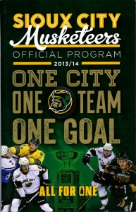 Sioux City Musketeers 2013-14 game program