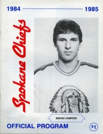 Spokane Chiefs 1984-85 game program