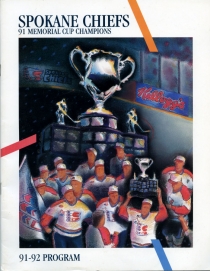 Spokane Chiefs 1991-92 game program