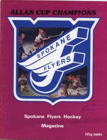 Spokane Flyers 1976-77 game program