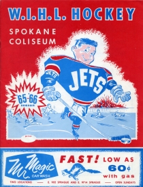 Spokane Jets 1965-66 game program