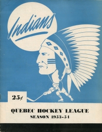 Springfield Indians 1953-54 game program