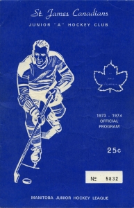 St. James Canadians 1973-74 game program