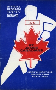 St. James Canadians 1976-77 game program