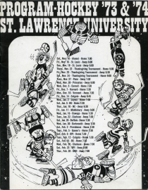 St. Lawrence University 1973-74 game program