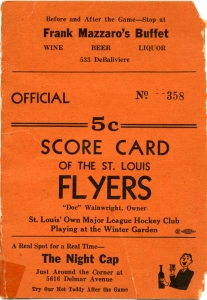 St. Louis Flyers 1934-35 game program