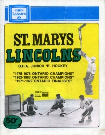 St. Mary's Lincolns 1984-85 game program