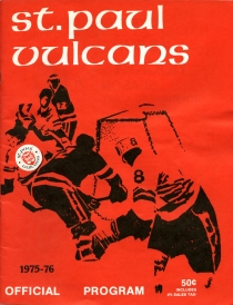 St. Paul Vulcans 1975-76 game program