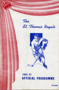 St. Thomas Royals 1956-57 game program