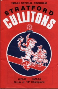 Stratford Cullitons 1980-81 game program