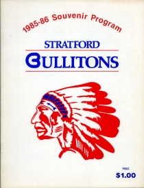 Stratford Cullitons 1985-86 game program