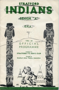 Stratford Indians 1954-55 game program
