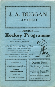 Stratford Midgets 1936-37 game program