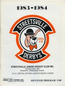 Streetsville Derbys 1983-84 game program