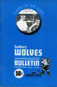Sudbury Cub-Wolves 1969-70 game program