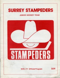 Surrey Stampeders 1977-78 game program
