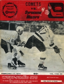 Syracuse Blazers 1973-74 game program