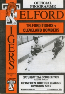 Telford Tigers 1989-90 game program