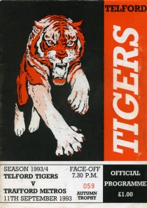 Telford Tigers 1993-94 game program