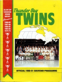 Thunder Bay Twins 1990-91 game program