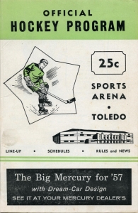 Toledo Mercurys 1956-57 game program