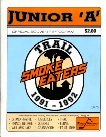Trail Smoke Eaters 1991-92 game program