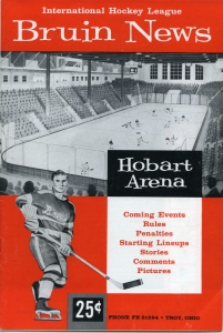Troy Bruins 1957-58 game program