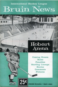 Troy Bruins 1958-59 game program